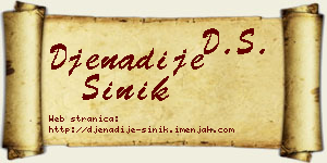 Đenadije Šinik vizit kartica